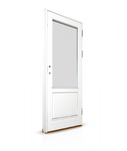 Facadedør med 1 glas og moderne energirude